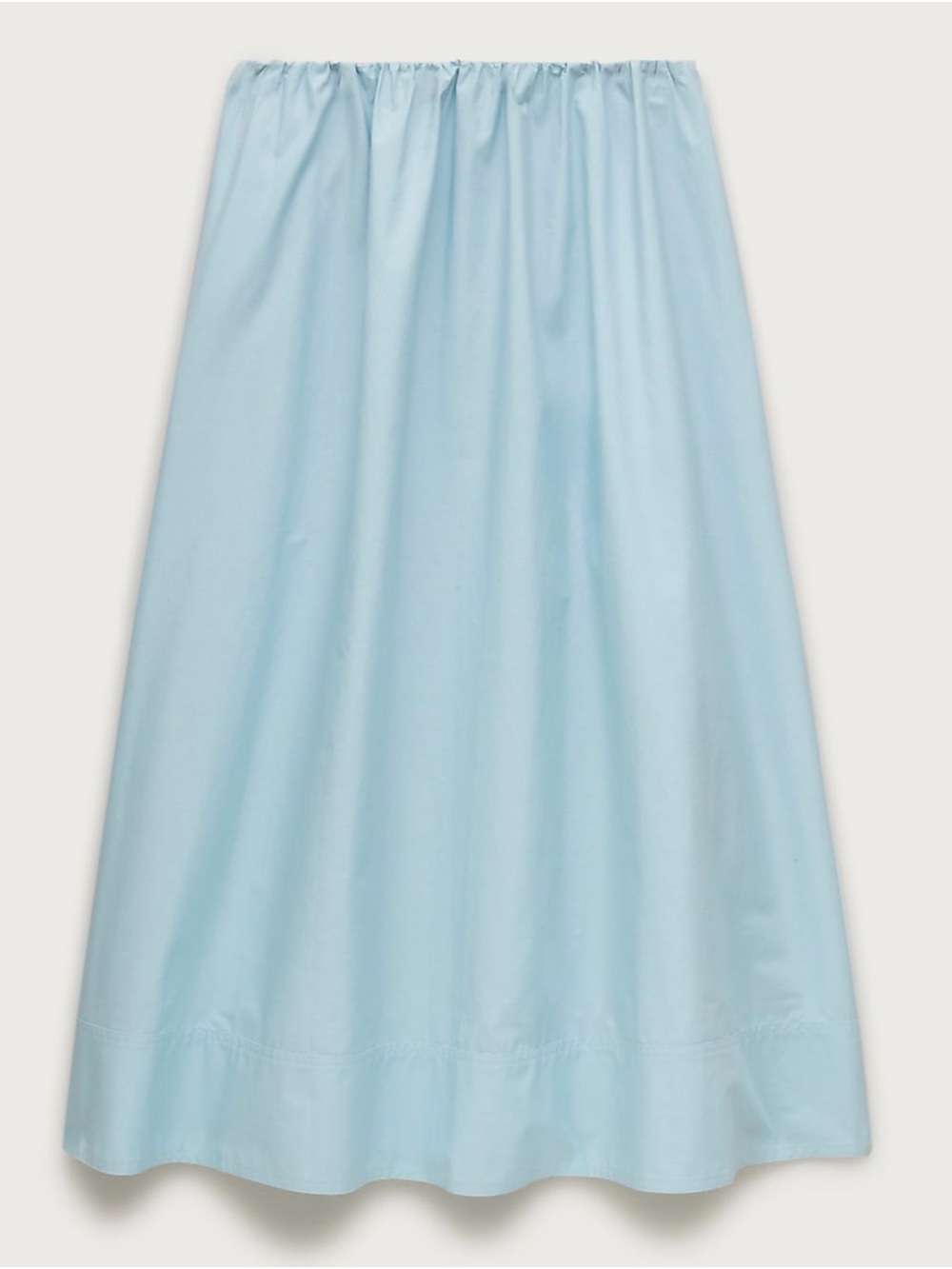 J. CREW Pull-on midi skirt in cotton poplin - Light Blue